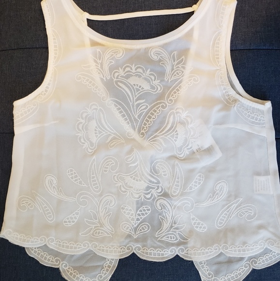 Forever 21 Tops - Woven sheer crop top